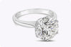 GIA Certified 4.01 Carat Round Diamond Solitaire Engagement Ring in White Gold