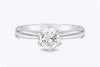 0.70 Carat Round Brilliant Cut Diamond Solitaire Engagement Ring in White Gold