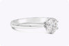 0.70 Carat Round Brilliant Cut Diamond Solitaire Engagement Ring in White Gold