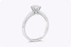 0.70 Carat Round Brilliant Cut Diamond Solitaire Engagement Ring in White Gold