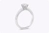 0.70 Carats Brilliant Round Diamond Solitaire Engagement Ring in White Gold