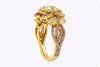 GIA Certified 1.97 Carats Round Brilliant Cut Yellow Diamond Engagement Ring in Yellow Gold