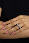 1.35 Carats Brilliant Round Diamond Half-Bezel Engagement Ring in White Gold