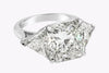 GIA Certified 9.06 Carats Radiant Cut Diamond Three-Stone Engagement Ring in Platinum