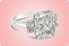 GIA Certified 8.01 Carat Radiant Cut Diamond Three Stone Engagement Ring in Platinum