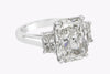 GIA Certified 8.01 Carats Radiant Cut Diamond Three-Stone Engagement Ring in Platinum