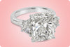 7.03 Carat Radiant Cut Diamond Three-Stone Engagement Ring