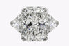 GIA Certified 15.09 Carats Radiant Cut Diamond Three-Stone Engagement Ring in Platinum