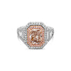 GIA Certified 2.01 Carat Radiant Cut Pink Diamond Ring