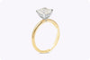 GIA Certified 1.61 Carats Radiant Cut Diamond Solitaire Engagement Ring in Two Tone