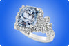 GIA Certified 10.96 Carat No Heat Radiant Cut Blue Sapphire with Diamond Fashion Ring in Platinum