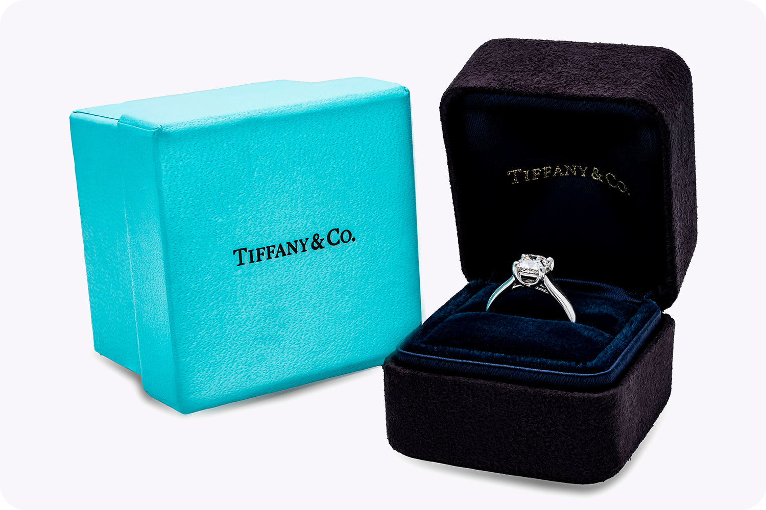 Tiffany & Co GIA Certified 1.08 Carats Radiant Cut Diamond Solitaire Engagement Ring in Platinum