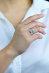 GIA Certified 4.40 Carats Radiant Cut Diamond Engagement Ring in Platinum