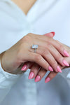 GIA Certified 4.40 Carats Radiant Cut Diamond Engagement Ring in Platinum