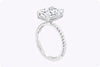 GIA Certified 4.40 Carats Radiant Cut Diamond Engagement Ring in Platinum