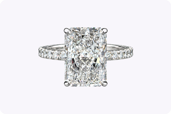 GIA-Certified 5.02 Carat Radiant-Cut Diamond Engagement Ring in Platinum