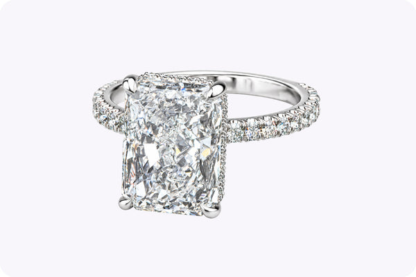 GIA-Certified 5.02 Carat Radiant-Cut Diamond Engagement Ring in Platinum