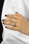 GIA Certified 4.50 Carat Radiant Cut Fancy Yellow Diamond Three Stone Engagement Ring in Platinum