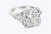 GIA Certified 10.01 Carats Radiant Cut Diamond Three-Stone Engagement Ring in Platinum