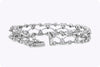 4.75 Carats Total Brilliant Round Diamonds Open Work Bracelet in White Gold