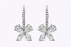2.54 Carats Total Mixed-Shape Diamonds Drop Earrings in White Gold