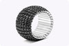 9.09 Carats Total Brilliant Round Cut Black Diamond Flexible Pave Fashion Ring in White Gold