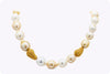 Golden and White Baroque South Sea Pearls and Yellow Sapphire Necklace