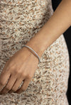 2.54 Carats Total Brilliant Round Cut Diamond Stretchable Tennis Bracelet in White Gold