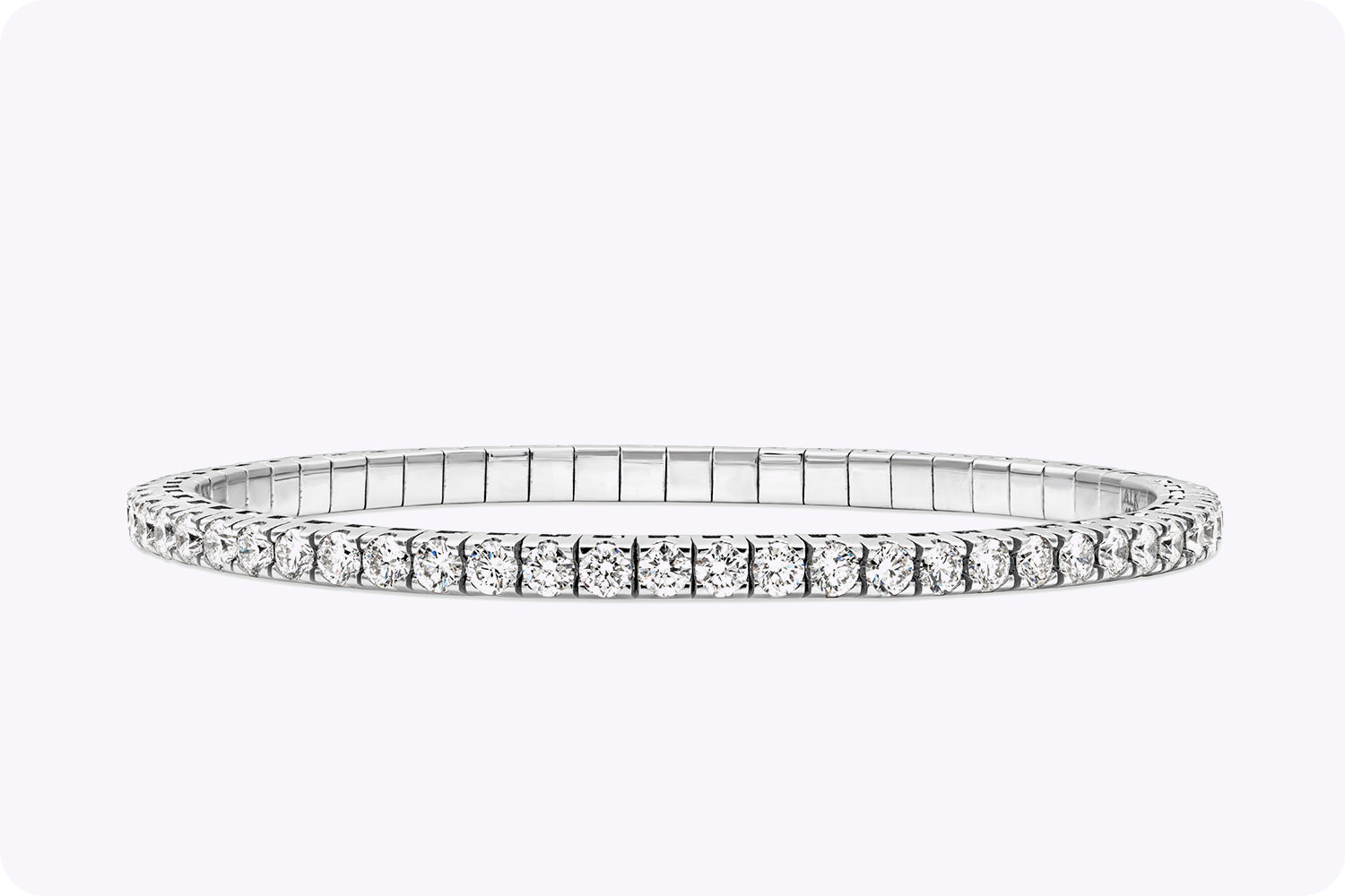 4.80 Carats Total Round Cut Diamond Tennis Bracelet in White Gold