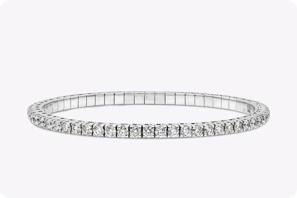 4.80 Carats Total Round Cut Diamond Tennis Bracelet in White Gold