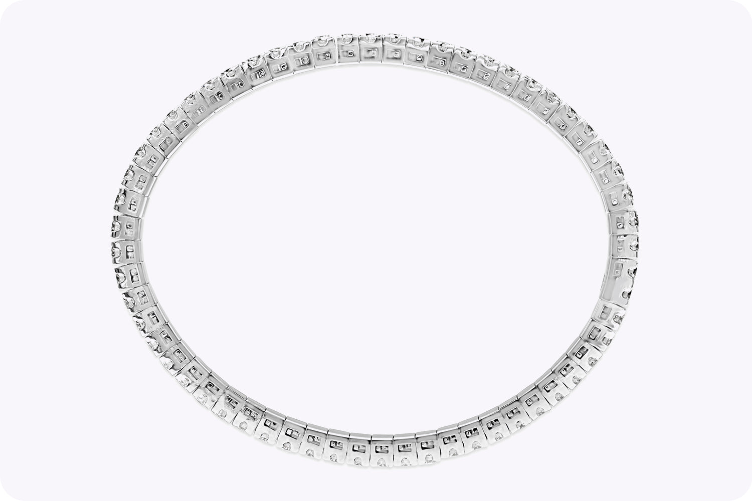 4.80 Carats Total Round Cut Diamond Tennis Bracelet in White Gold