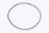 4.80 Carats Total Round Cut Diamond Stretchable Tennis Bracelet in White Gold