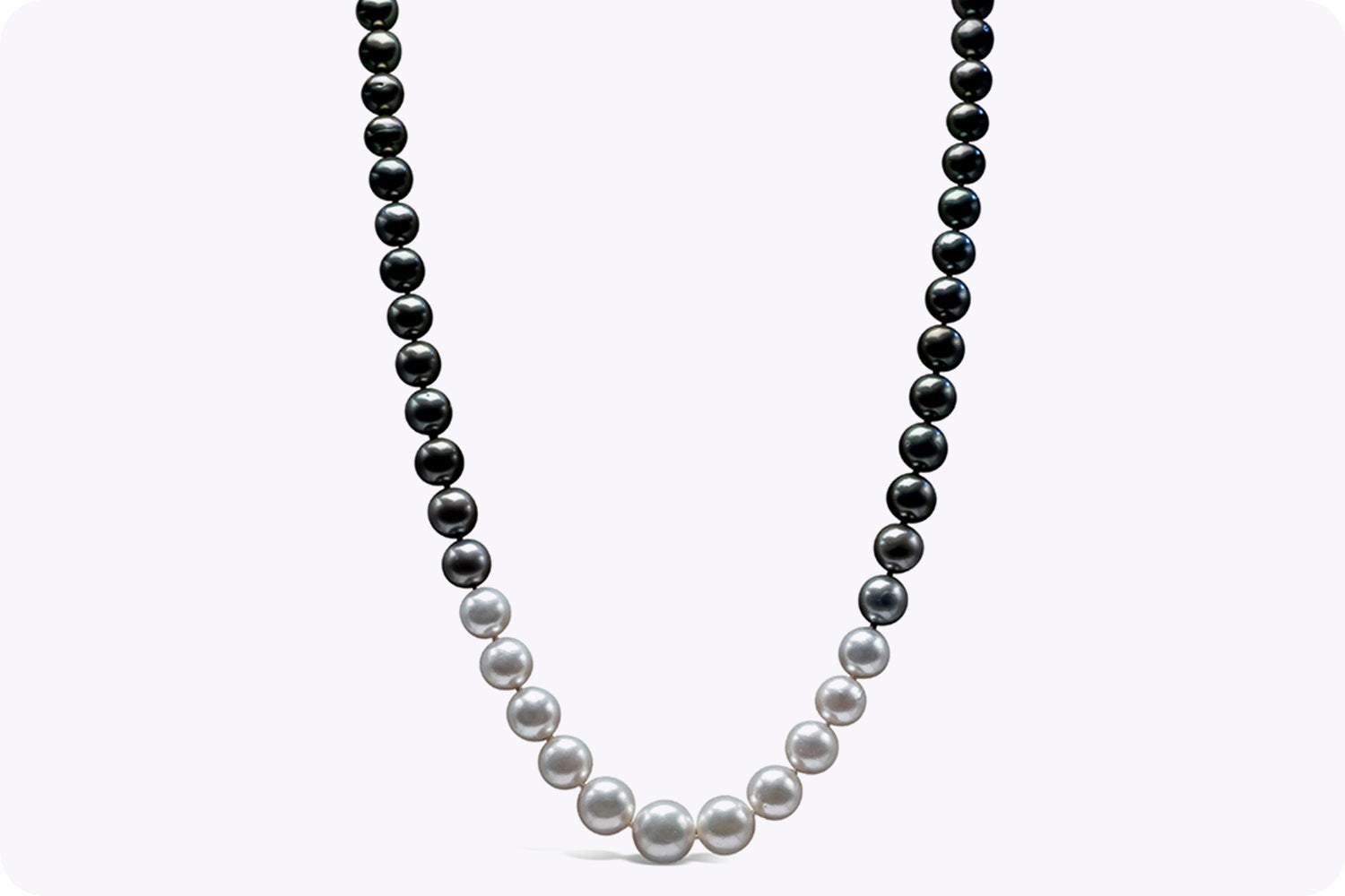 Black & White South Sea Pearl Opera Length Necklace