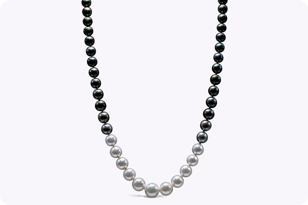 Black & White South Sea Pearl Opera Length Necklace