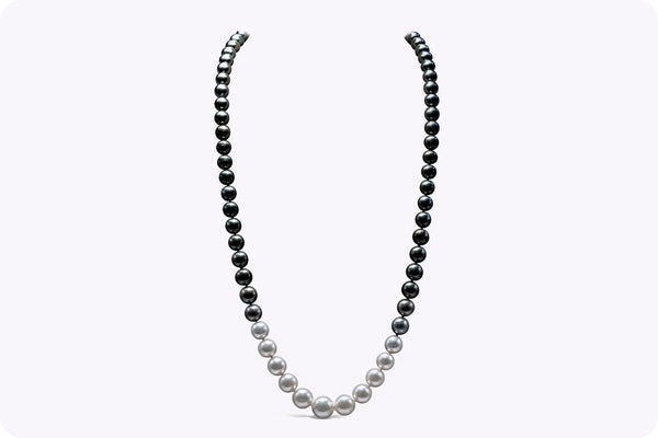 Black & White South Sea Pearl Opera Length Necklace