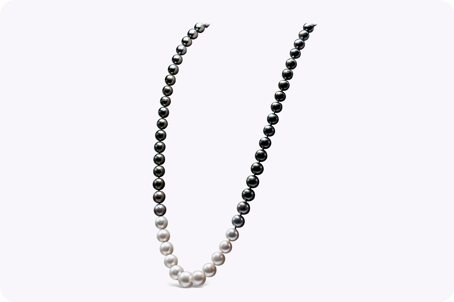 Black & White South Sea Pearl Opera Length Necklace