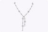 24.77 Carats Total Mixed-Cut Diamond Flower Necklace in White Gold & Platinum