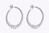 5.71 Carat Total Marquise Cut Unique Style Diamond Hoop Earrings in White Gold