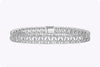 7.33 Carat Total Mixed Cut Diamond Bracelet in White Gold