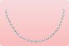 20.42 Carat Total Mix Cut Diamond Tennis Necklace in White Gold
