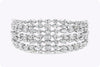 19.24 Carat Total Seven Strand Multi Shape Diamond Bracelet in White Gold