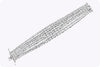 19.24 Carat Total Seven Strand Multi Shape Diamond Bracelet in White Gold