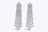 9.98 Carat Total Pear Shape Waterfall Chandelier Diamond Earrings in White Gold