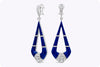 23.15 Carat Lapis Lazuli with Diamond Dangle Pietra Collection Earrings in White Gold