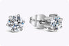 0.94 Carat Round Brilliant Diamond Stud Earrings in Platinum
