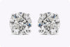 1.62 Carats Total Brilliant Round Shape Diamond Stud Earrings in White Gold