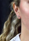 2.15 Carats Total Round Brilliant Cut Diamond Stud Earrings in Yellow Gold