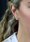 2.15 Carats Total Round Brilliant Cut Diamond Stud Earrings in Yellow Gold