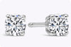 0.30 Carats Total Brilliant Round Shape Diamond Stud Earrings in White Gold
