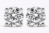 1.02 Carat Total Round Diamond Stud Earrings in White Gold